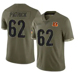 Youth Lucas Patrick Cincinnati Bengals 2022 Salute To Service Jersey - Olive Limited